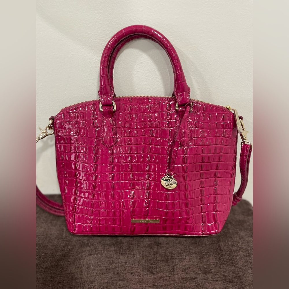 Brahmin Duxbury Satchel - Fuschia La Scala
